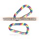 Accetp OEM Logo Accept Paypal Custom Colorful Rainbow Aluminum Carabiner Clip